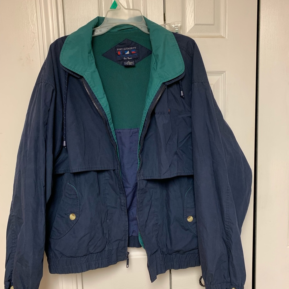 Navy Port Authority wind breaker